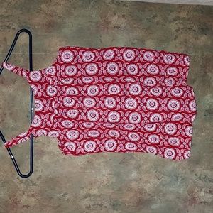 JK Girls Spaghetti Strap Tank Blouse Size Medium Red